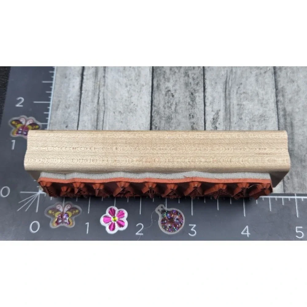 Stampin' Up! Row Border Christmas Trees 2003 Rubber Stamp Wood #L114